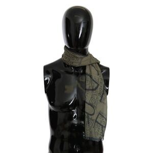 Ferre Logo Scarf Olive Green Men Green Scarves